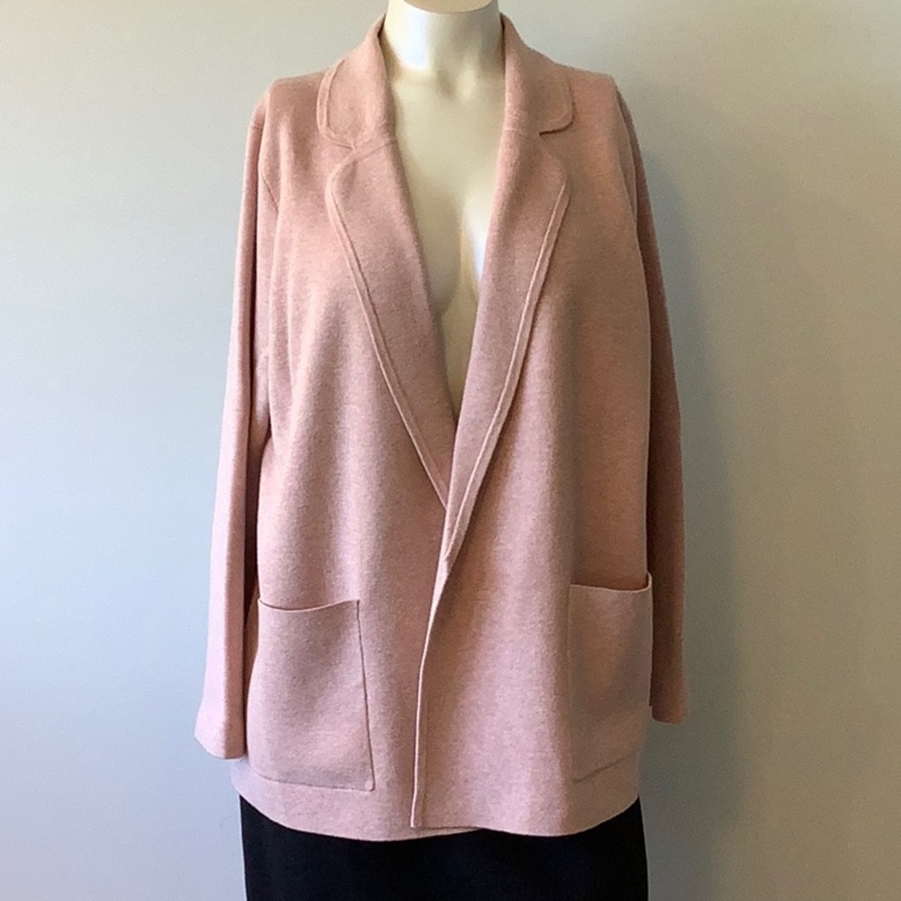 J. Crew Soft Pink Knit Sweater Jacket, size L - FTTS